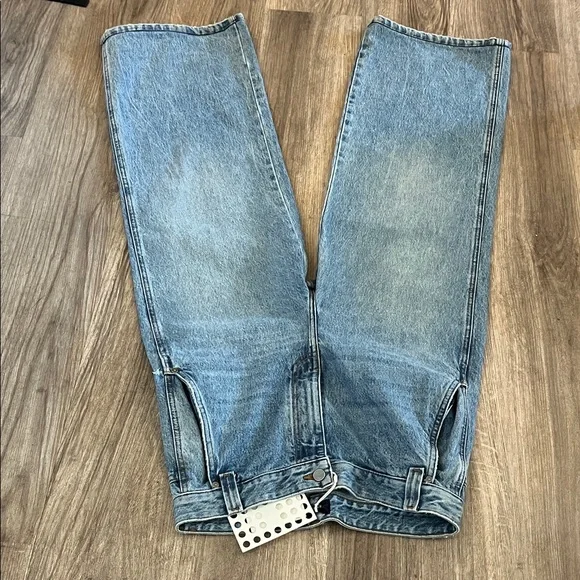 NWT Khaite IAN WIDE LEG JEAN Size 26 - Picture 5 of 10